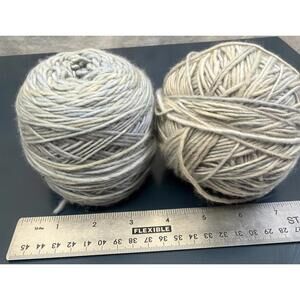 2 Skeins Yarn Ombré Light Blue Gray Soft Unbranded